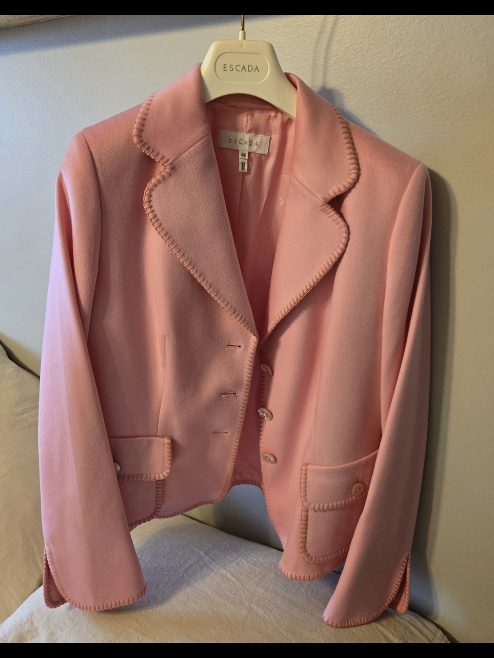 Escada Light Pink Women's Blazer Jacket